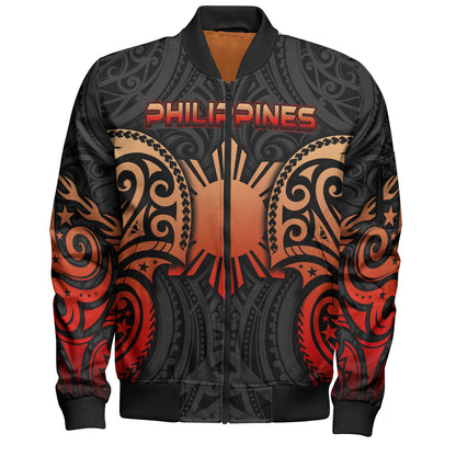Philippines Filipinos Bomber Jacket Custom Personalised Spirit Red Version
