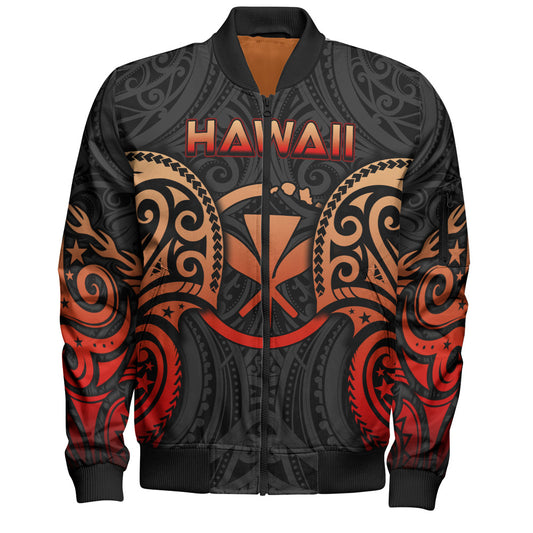 Hawaii Bomber Jacket Custom Personalised Spirit Red Version