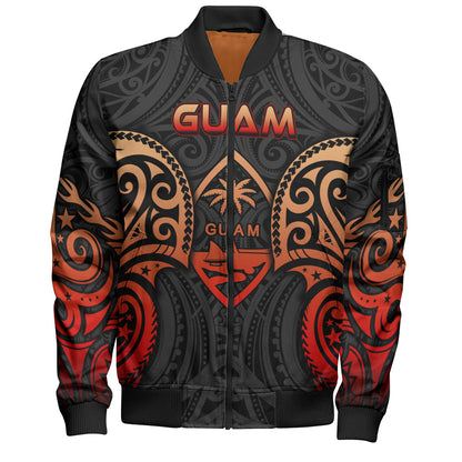 Guam Bomber Jacket Custom Personalised Spirit Red Version