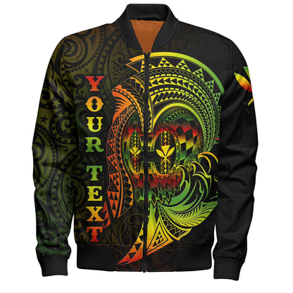 Hawaii Bomber Jacket Custom Personalised Reggae Kanaka Warrior