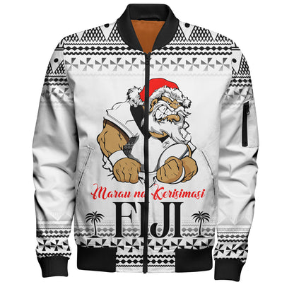 Fiji Bomber Jacket Marau na Kerisimasi Rugby Santa Style