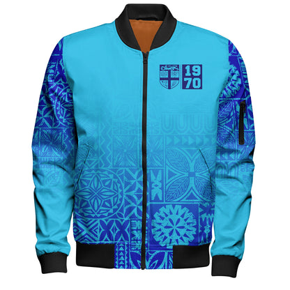 Fiji Bomber Jacket Fiji Independence 1970 Tapa Style (Ver 2)