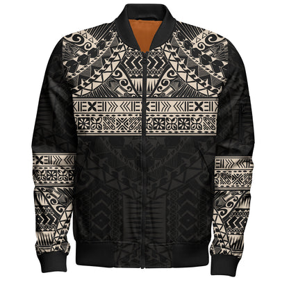 Polynesian Bomber Jacket Traditional Tribal Tattoos