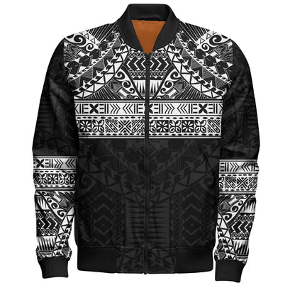Polynesian Bomber Jacket Traditional Tribal Tattoos