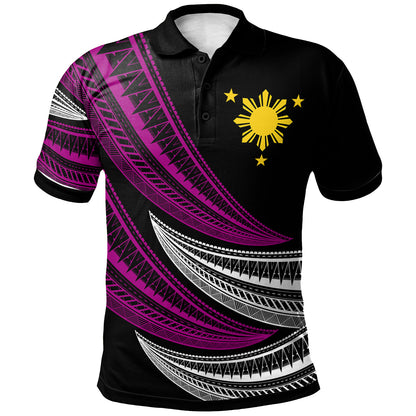 Philippines Filipinos Custom Personalised Polo Shirt - Wave Pattern Alternating