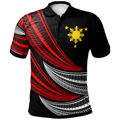 Philippines Filipinos Custom Personalised Polo Shirt - Wave Pattern Alternating