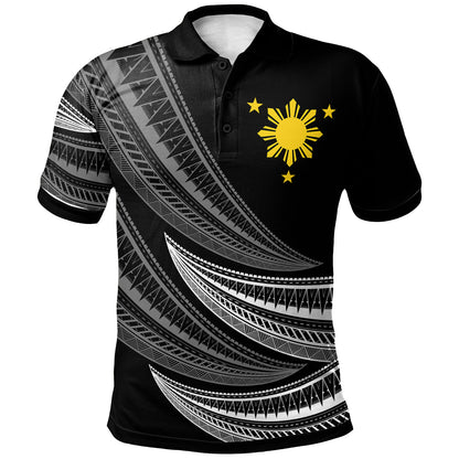 Philippines Filipinos Custom Personalised Polo Shirt - Wave Pattern Alternating