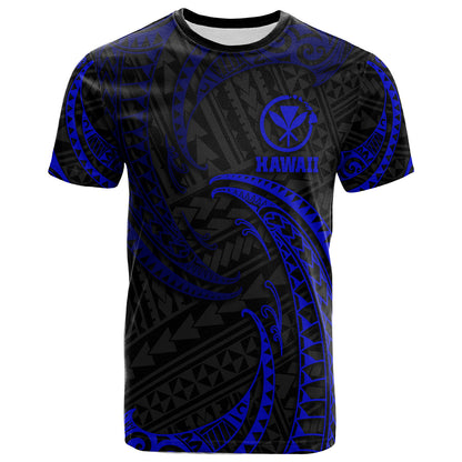 Hawaii Polynesian T-Shirt - Gold Tribal Wave