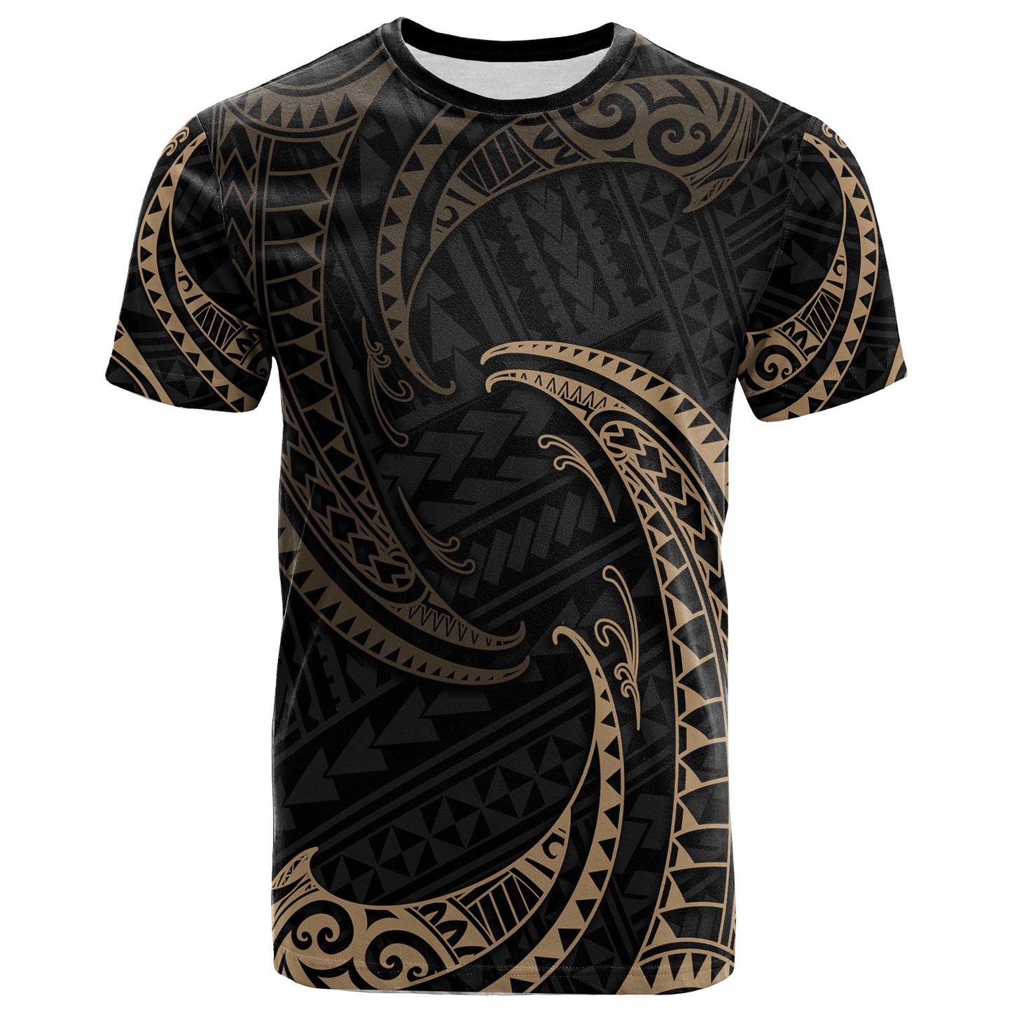 Polynesian Custom Peronalised T-shirt Tribal Wave Pattern
