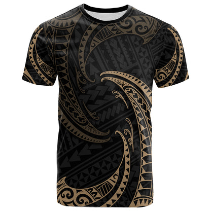 Polynesian Custom Peronalised T-shirt Tribal Wave Pattern