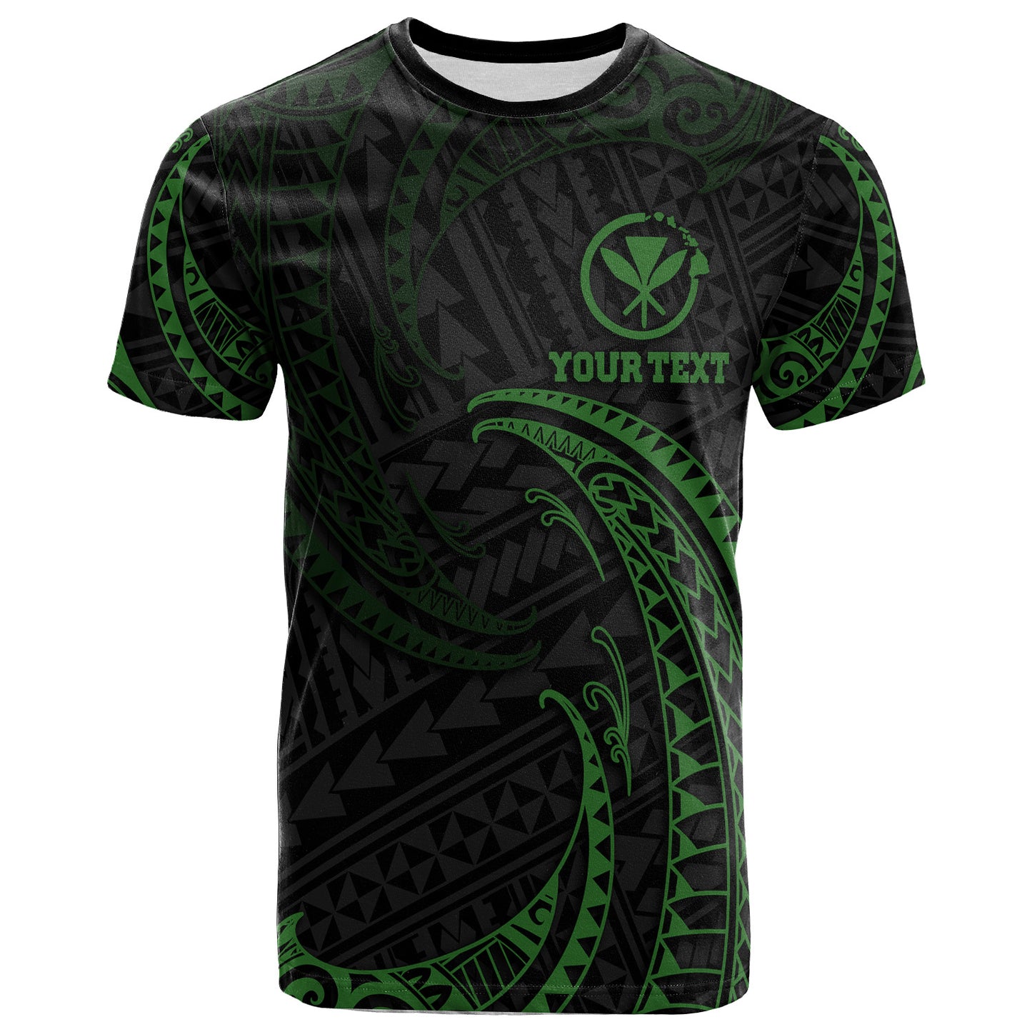 Hawaii Polynesian Custom Personalised T-Shirt - Gold Tribal Wave