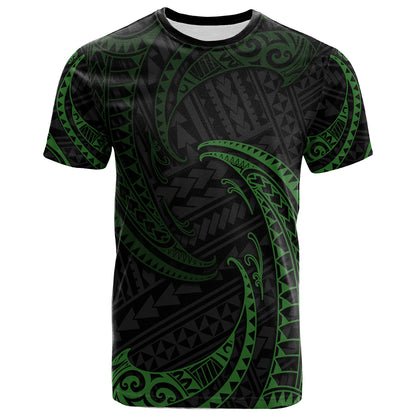 Polynesian Custom Peronalised T-shirt Tribal Wave Pattern