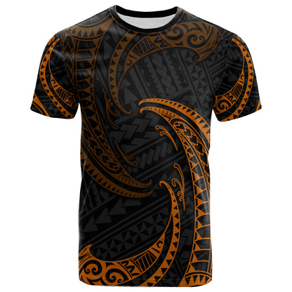Polynesian Custom Peronalised T-shirt Tribal Wave Pattern