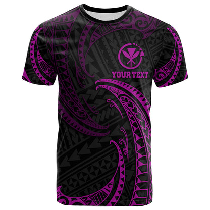 Hawaii Polynesian Custom Personalised T-Shirt - Gold Tribal Wave
