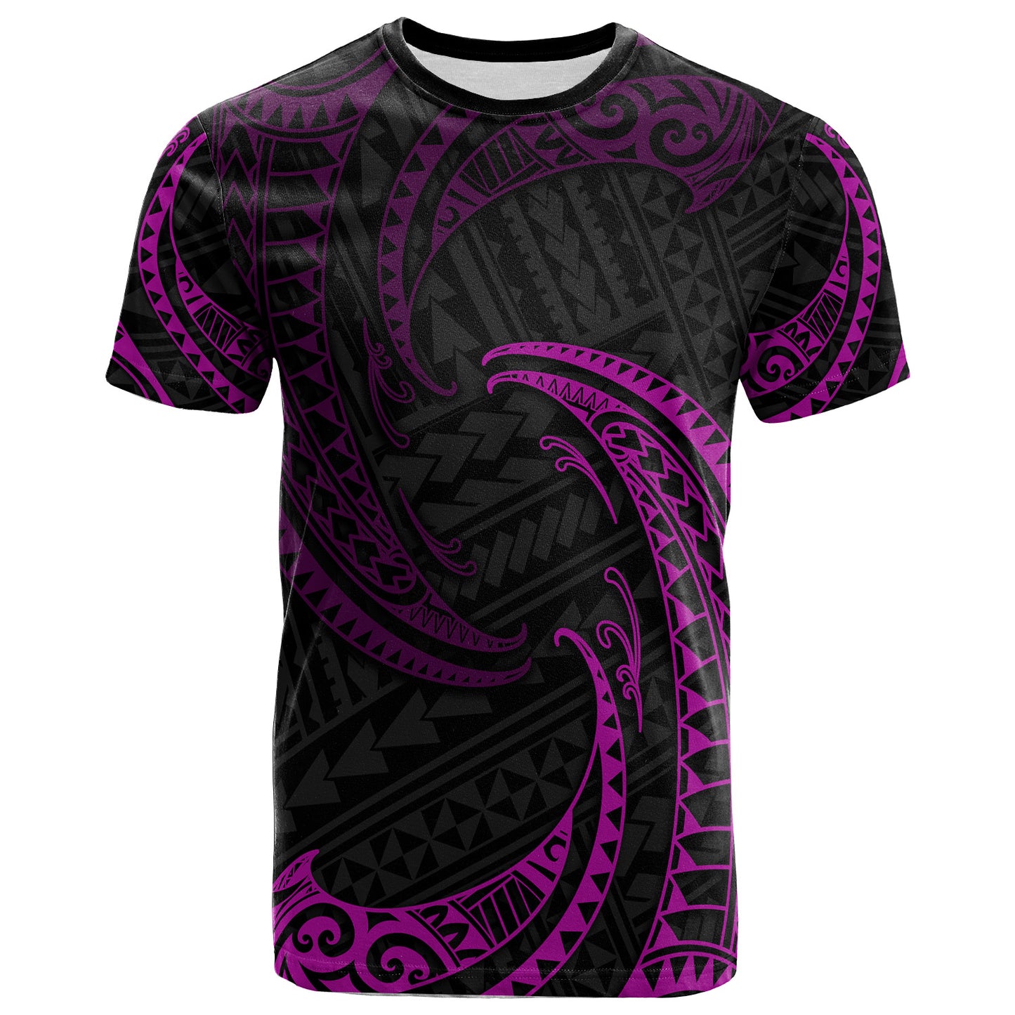 Polynesian Custom Peronalised T-shirt Tribal Wave Pattern