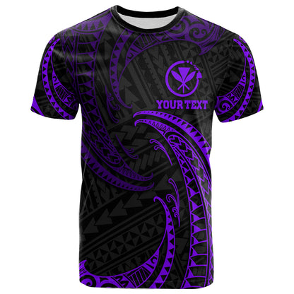 Hawaii Polynesian Custom Personalised T-Shirt - Gold Tribal Wave