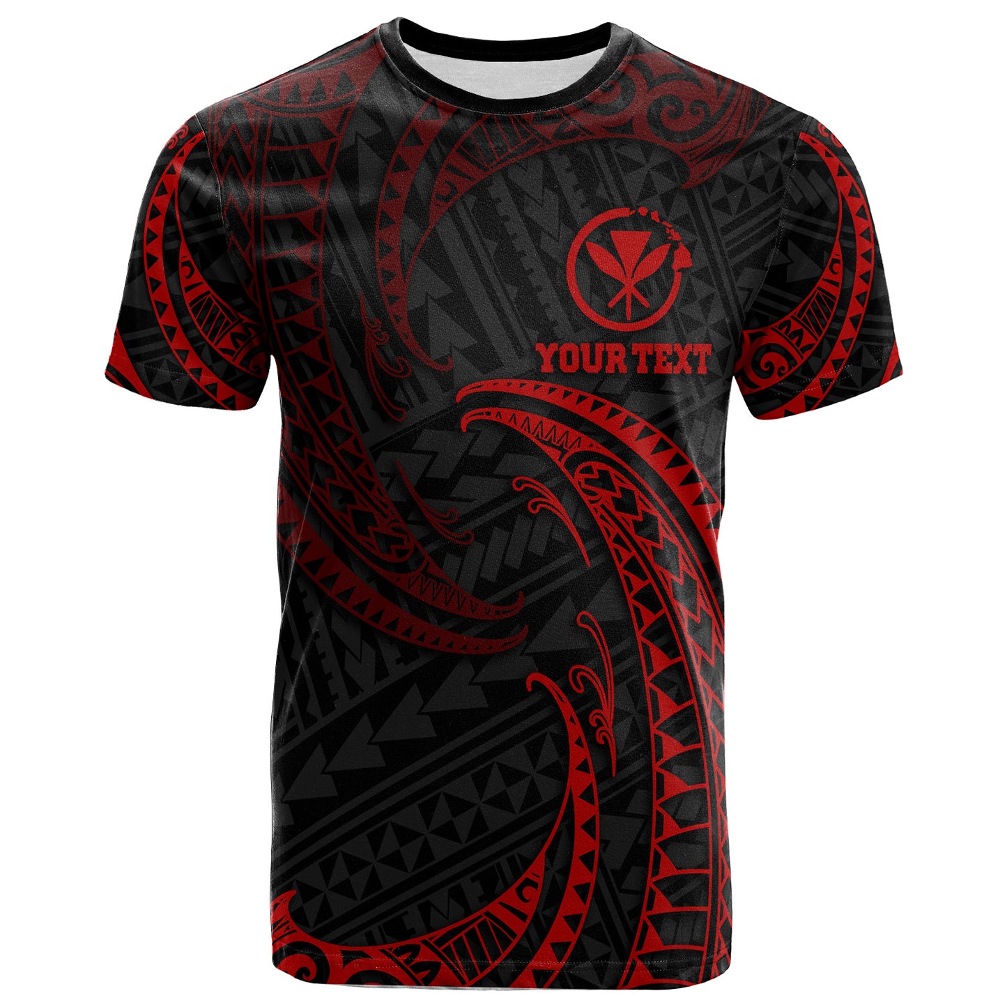 Hawaii Polynesian Custom Personalised T-Shirt - Gold Tribal Wave