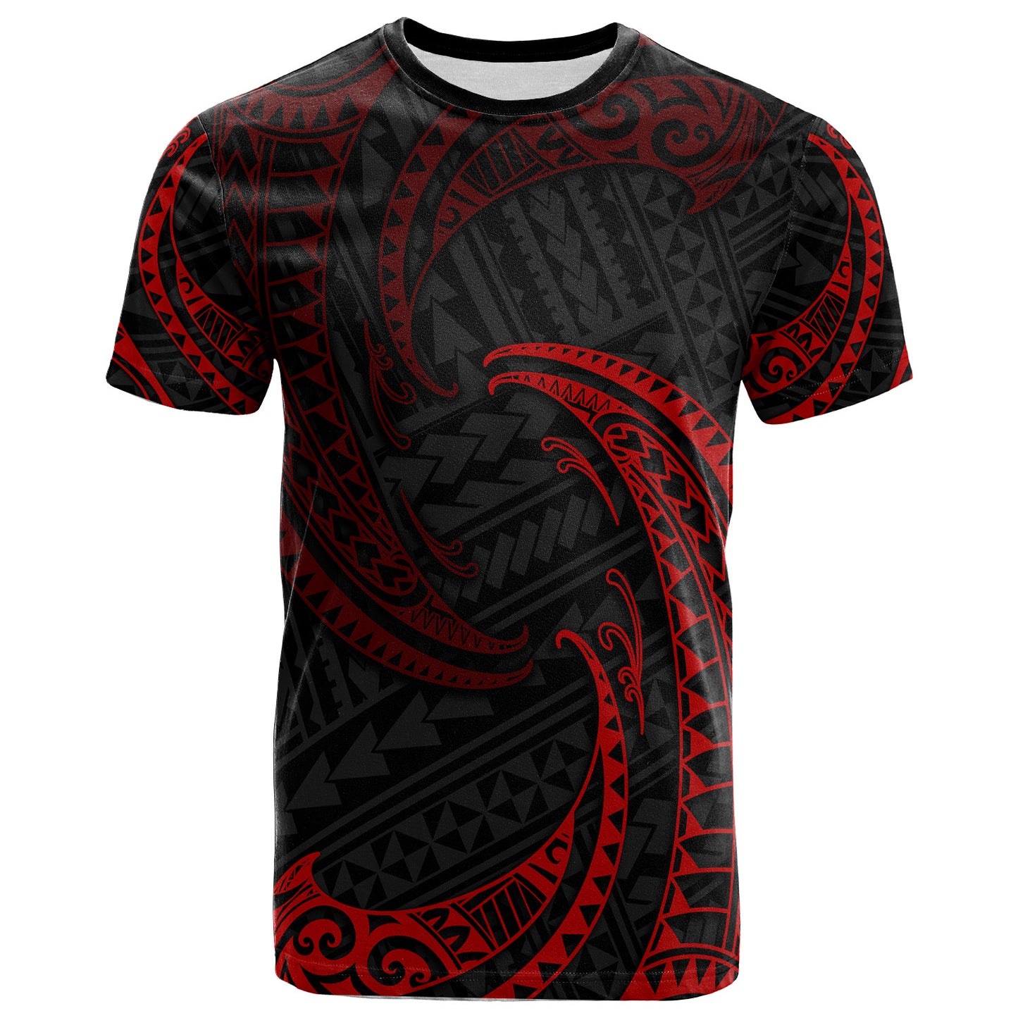 Polynesian Custom Peronalised T-shirt Tribal Wave Pattern