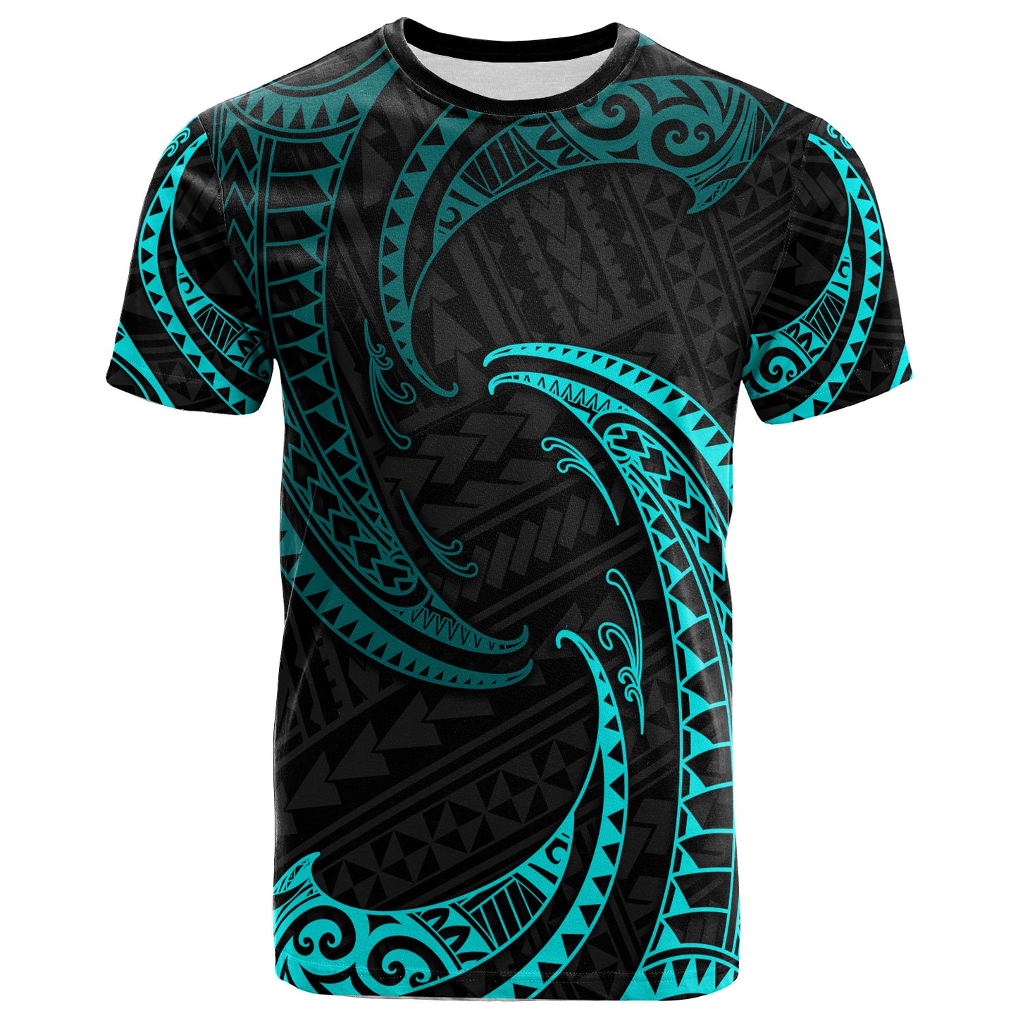 Polynesian Custom Peronalised T-shirt Tribal Wave Pattern