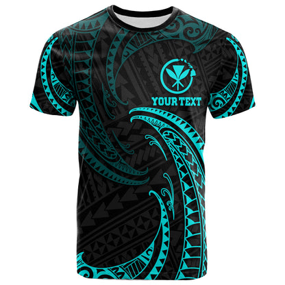 Hawaii Polynesian Custom Personalised T-Shirt - Gold Tribal Wave