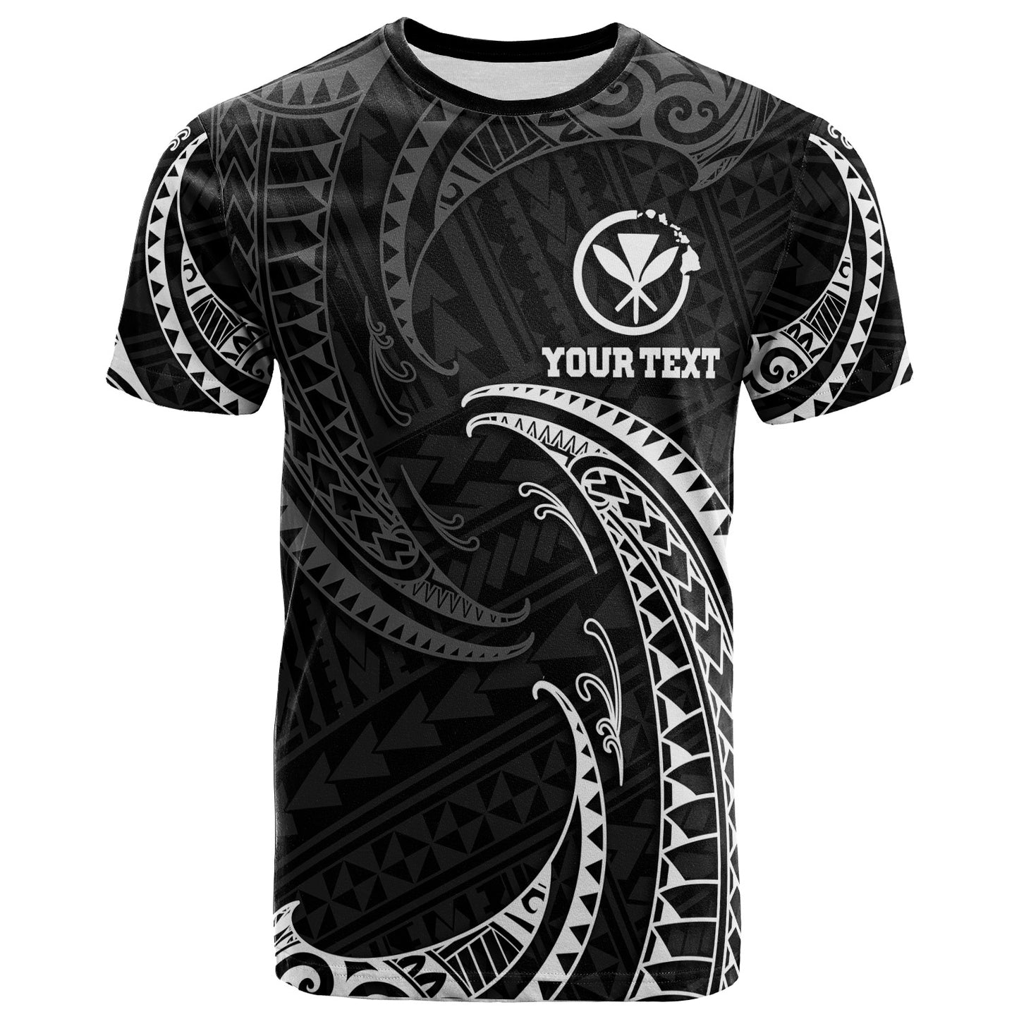 Hawaii Polynesian Custom Personalised T-Shirt - Gold Tribal Wave