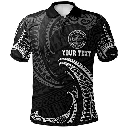 Palau Polynesian Custom Personalised Polo Shirt Tribal Wave