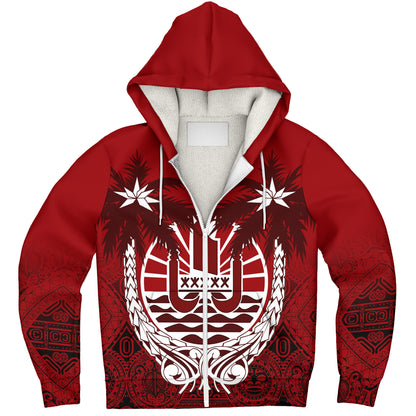 Tahiti Sherpa Hoodie Polynesian Coconut
