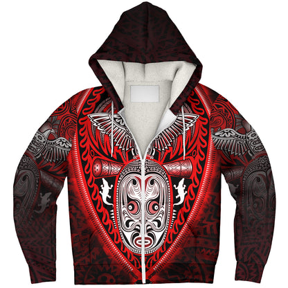 Papua New Guinea Sherpa Hoodie Bird Of Paradise Papua New Guinea Tribal Tattoo Patterns