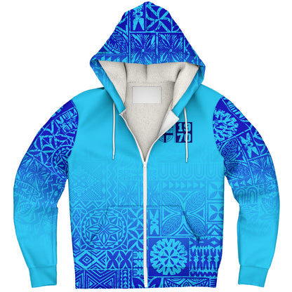 Fiji Sherpa Hoodie Fiji Independence 1970 Tapa Style ( Ver 2 )