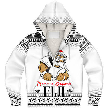 Fiji Sherpa Hoodie Marau na Kerisimasi Rugby Santa Style