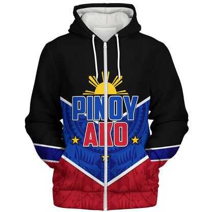 Philippines Filipinos Sherpa Hoodie Pinoy Ako Style