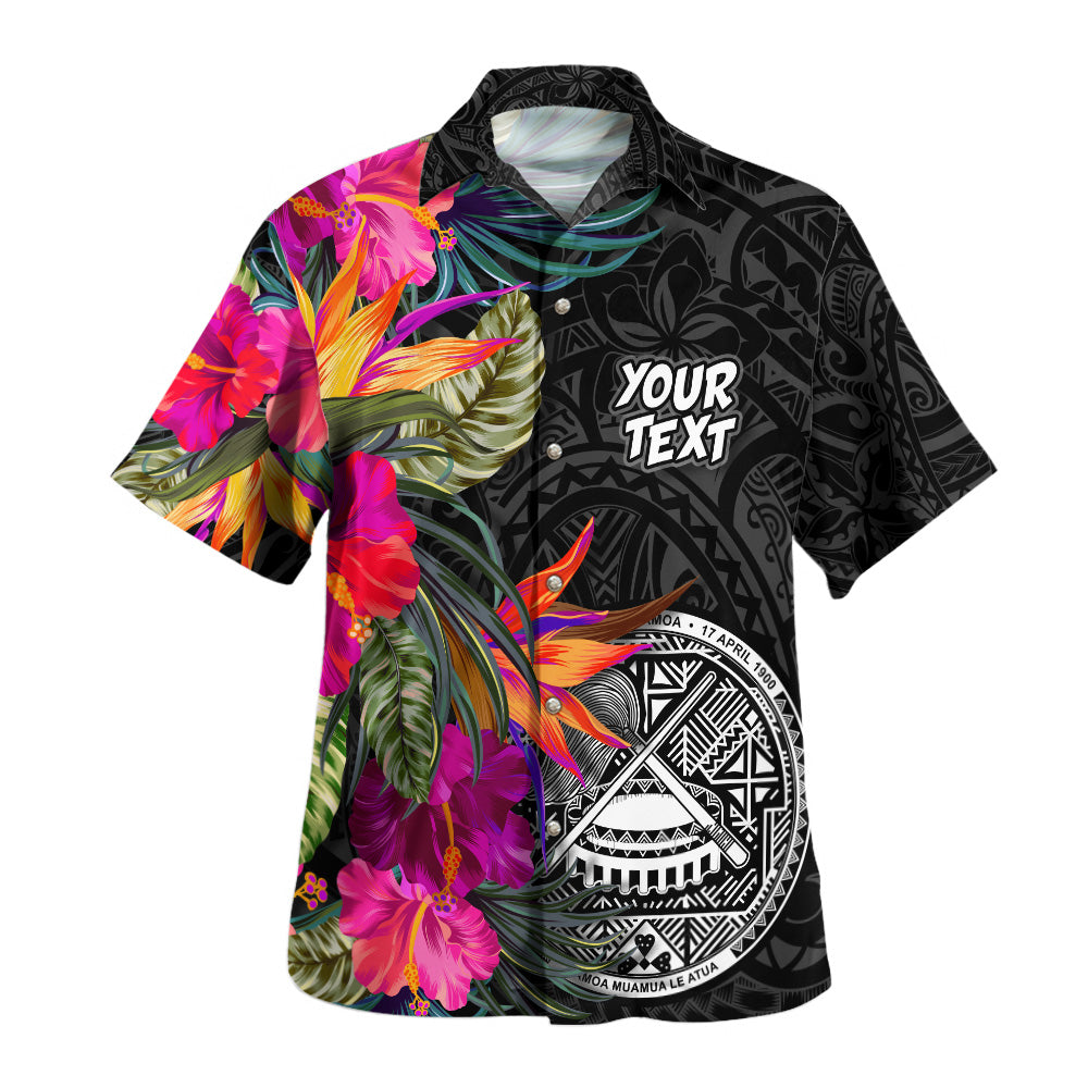 American Samoa Hawaiian Shirt Polynesian Hibiscus Pattern