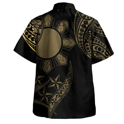 Philippines Hawaiian Shirt Tribal Sun In My Heart Gold