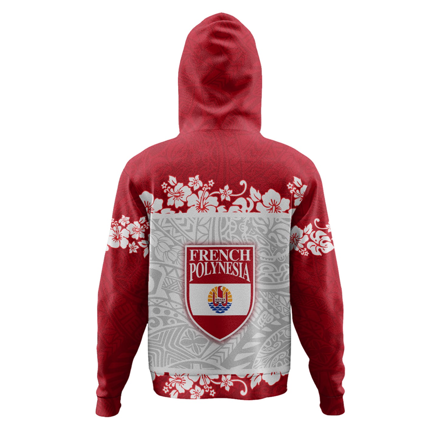 French Polynesia Hoodie Seal With Plumeria Flowers Polynesia Patterns