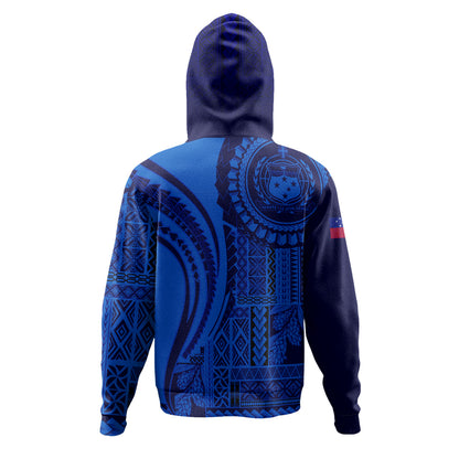 Samoa Hoodie Seal Samoan Siapo Blue Design