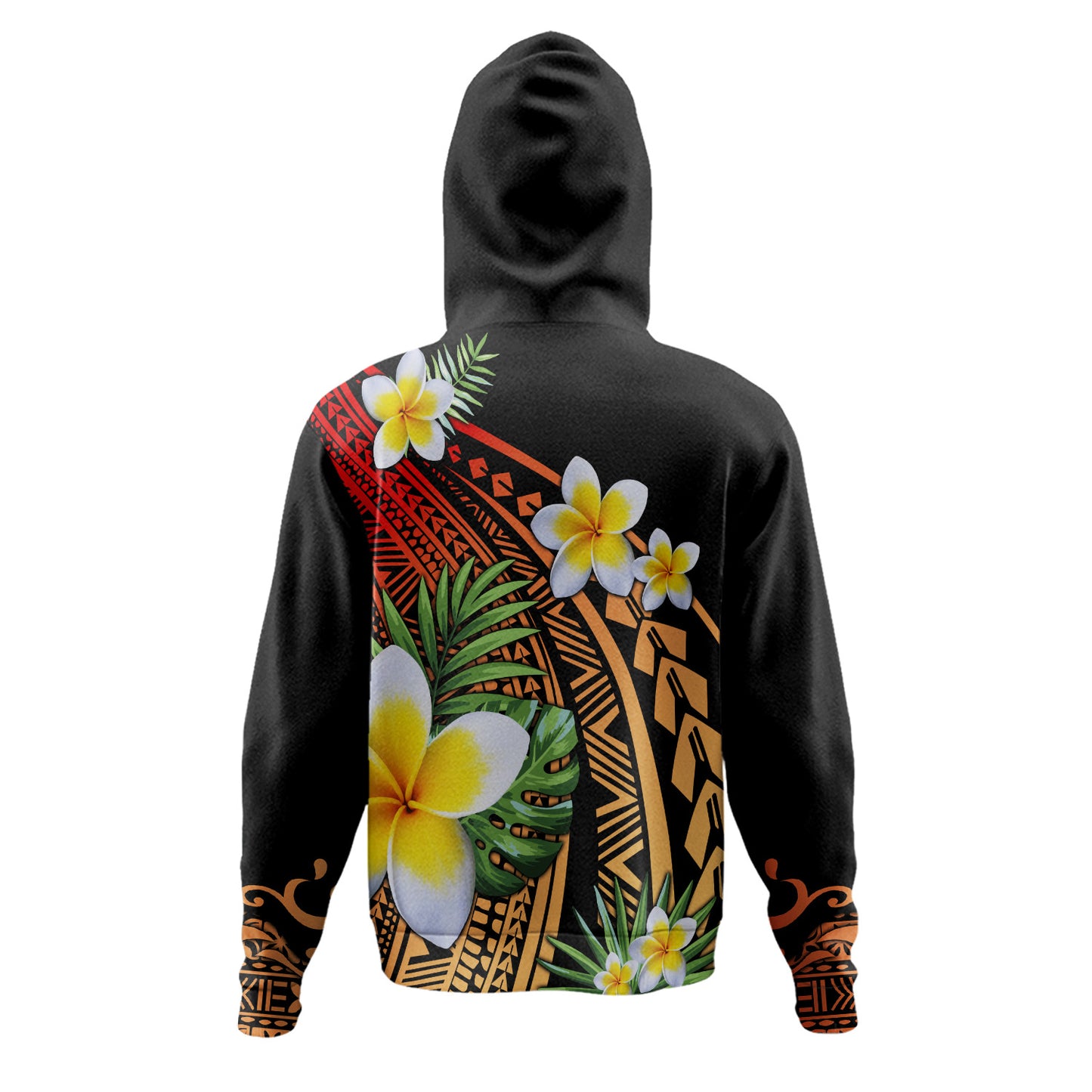 Hawaii Hoodie Plumeria Polynesian Pattern