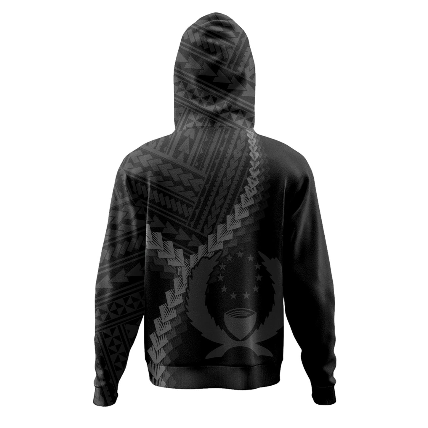 Pohnpei State Hoodie Coat Of Arm Polynesian Tattoo Style