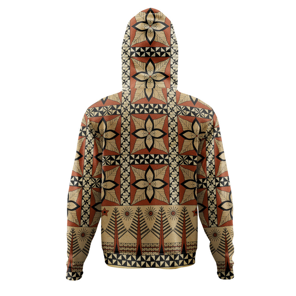 Tonga Hoodie Tapa Motif