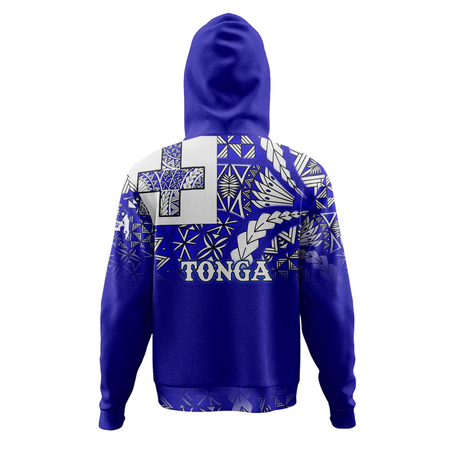 Tonga Hoodie Tonga Blue Color With Traditional Patterns