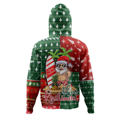 New Zealand Hoodie Maori Hari Kirihimete Tropical Xmas Patterns