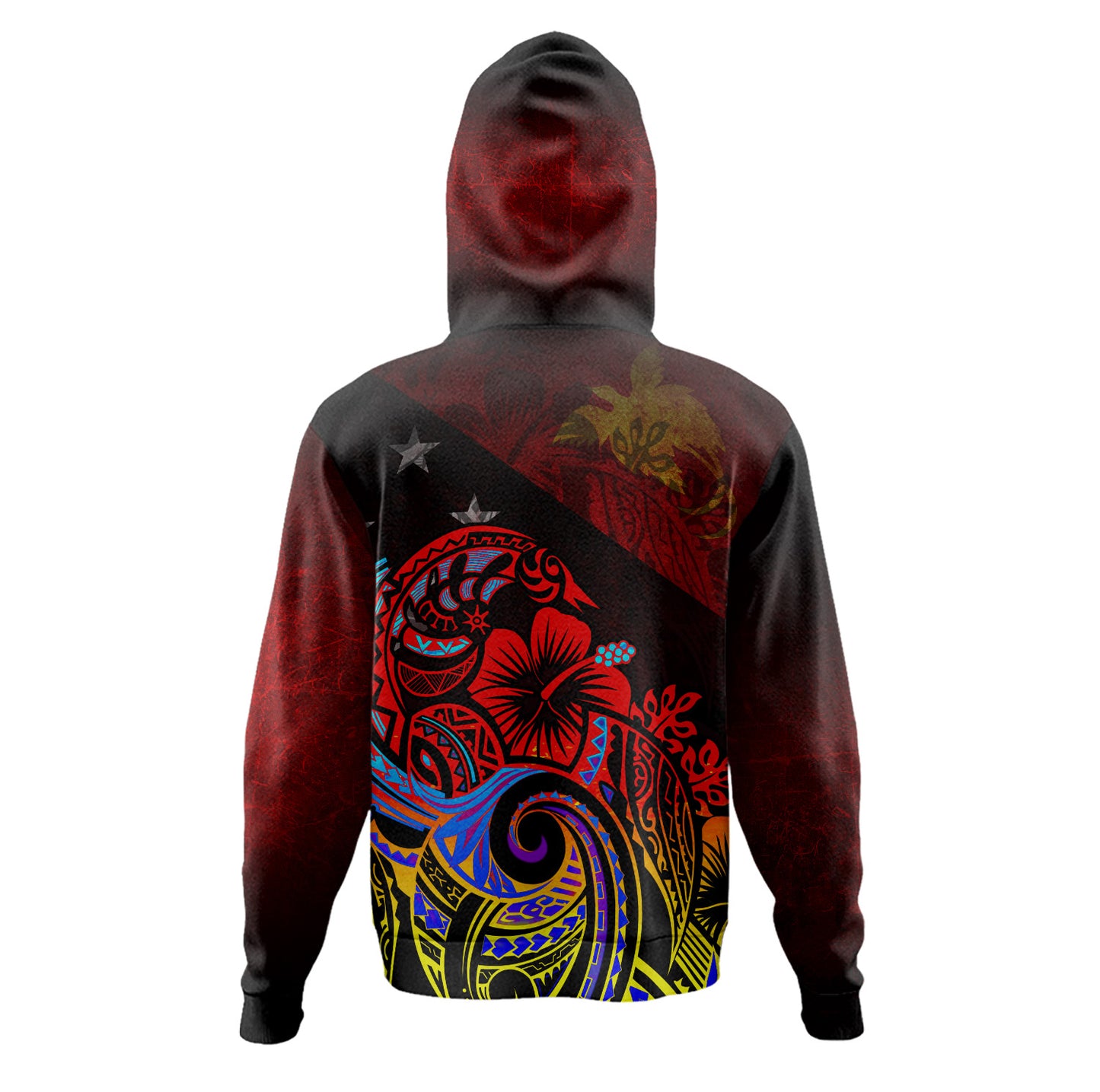 Papua New Guinea Hoodie Birds Of Paradise With Flag Color Style