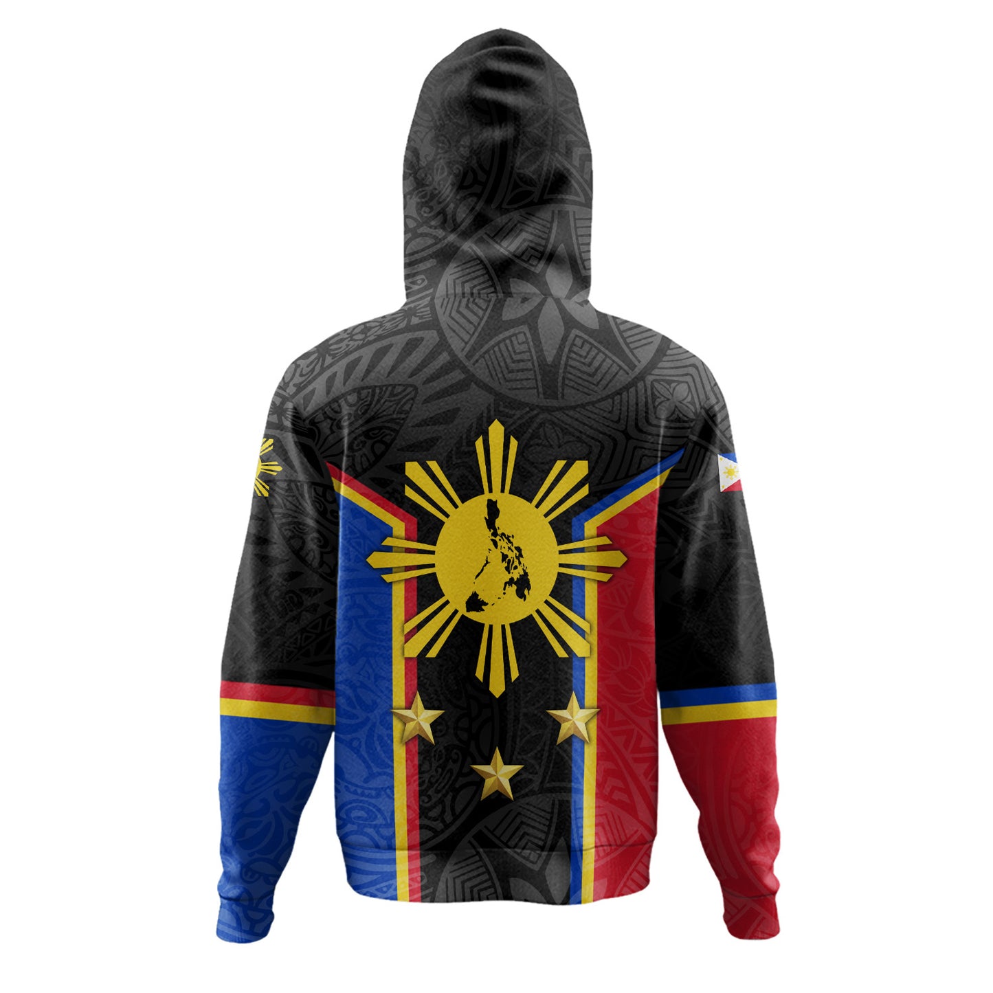 Philippines Filipinos Hoodie Philippines Sun Tribal Pattern Style