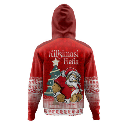 Tonga Hoodie Kilisimasi Fiefia Rugby Santa Style