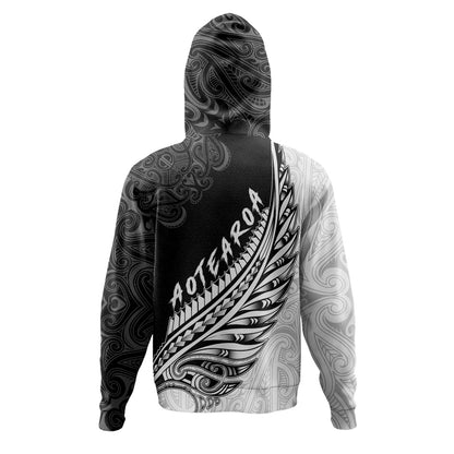 New Zealand Hoodie Maori Silver Fern Rugby Vibe