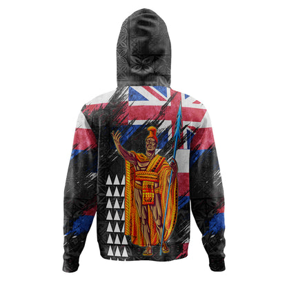 Hawaii Hoodie Hawaii King Grunge Style Color Flag Style