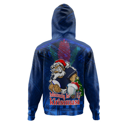 Samoa Hoodie Manuia Le Kirisimasi Rugby Santa Style