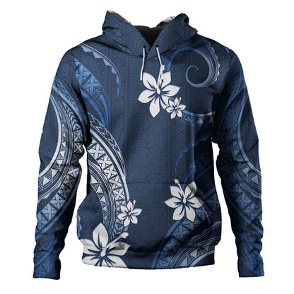 Hawaii Hoodie Polynesian Pattern Plumeria