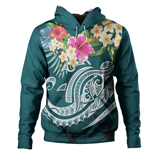 Polynesian Hoodie Summer Plumeria