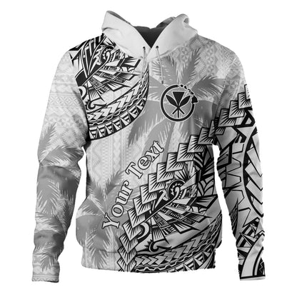 Hawaii Hoodie Custom Personalised Polynesian Pattern Palm Tree