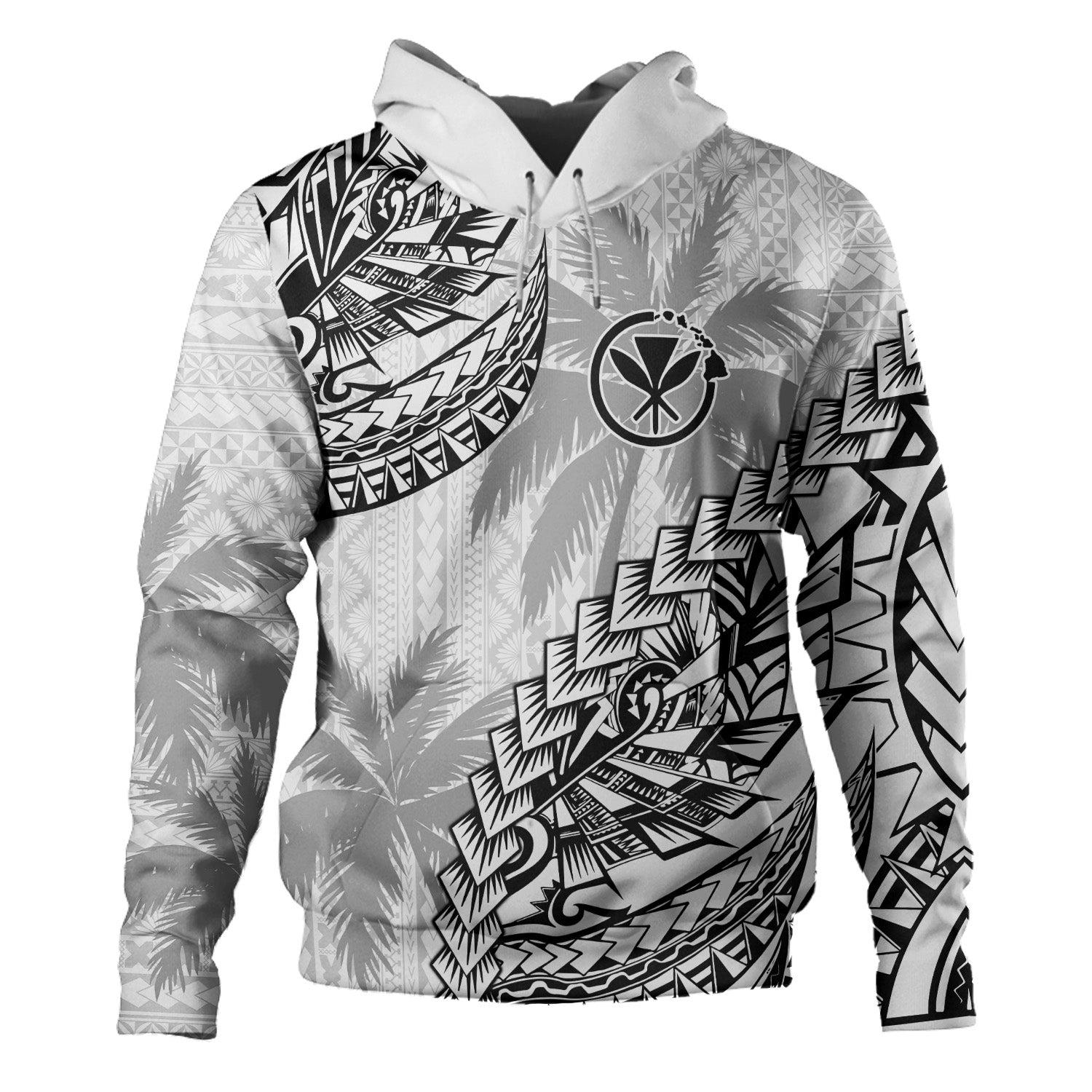 Hawaii Hoodie Custom Personalised Polynesian Pattern Palm Tree